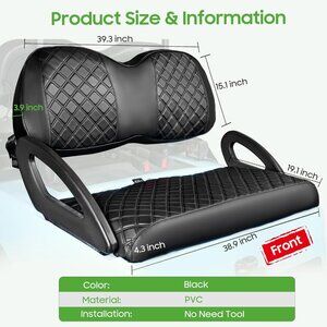 New Professional Golf Cart Seat Cover - Club Car Precedent Square/Diamond Pat